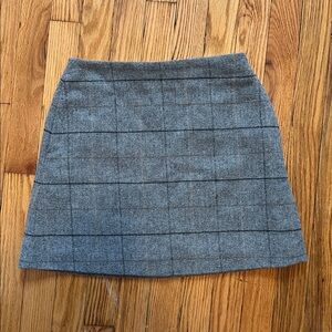 Gray Plaid Skirt